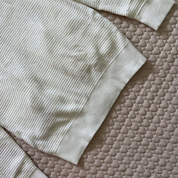 NWOT DIESEL Men's Sweater Zipped Cardigan Size M Cream Cotton Blend - Picture 12 of 13